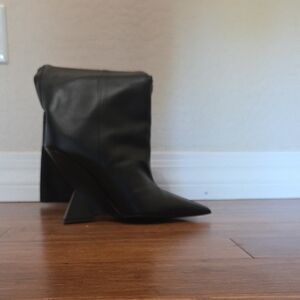 The Attico Black Heeled Boots